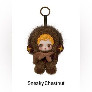 Pop Mart Skullpanda You Found Me Plush Doll Pendant Sneaky Chestnut